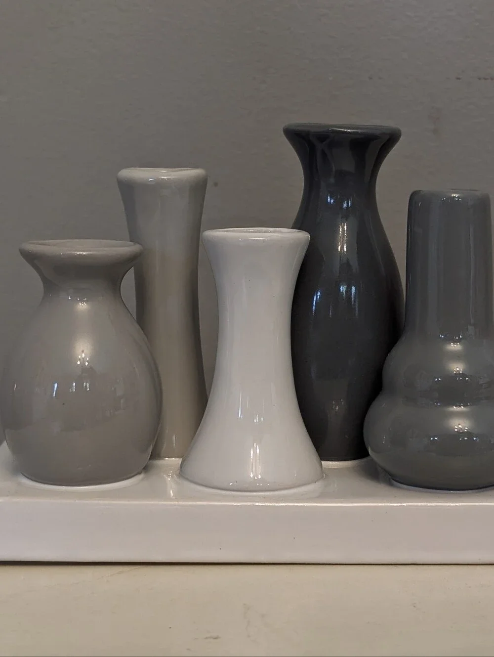 Multi Connected Ceramic Bud Vase Set